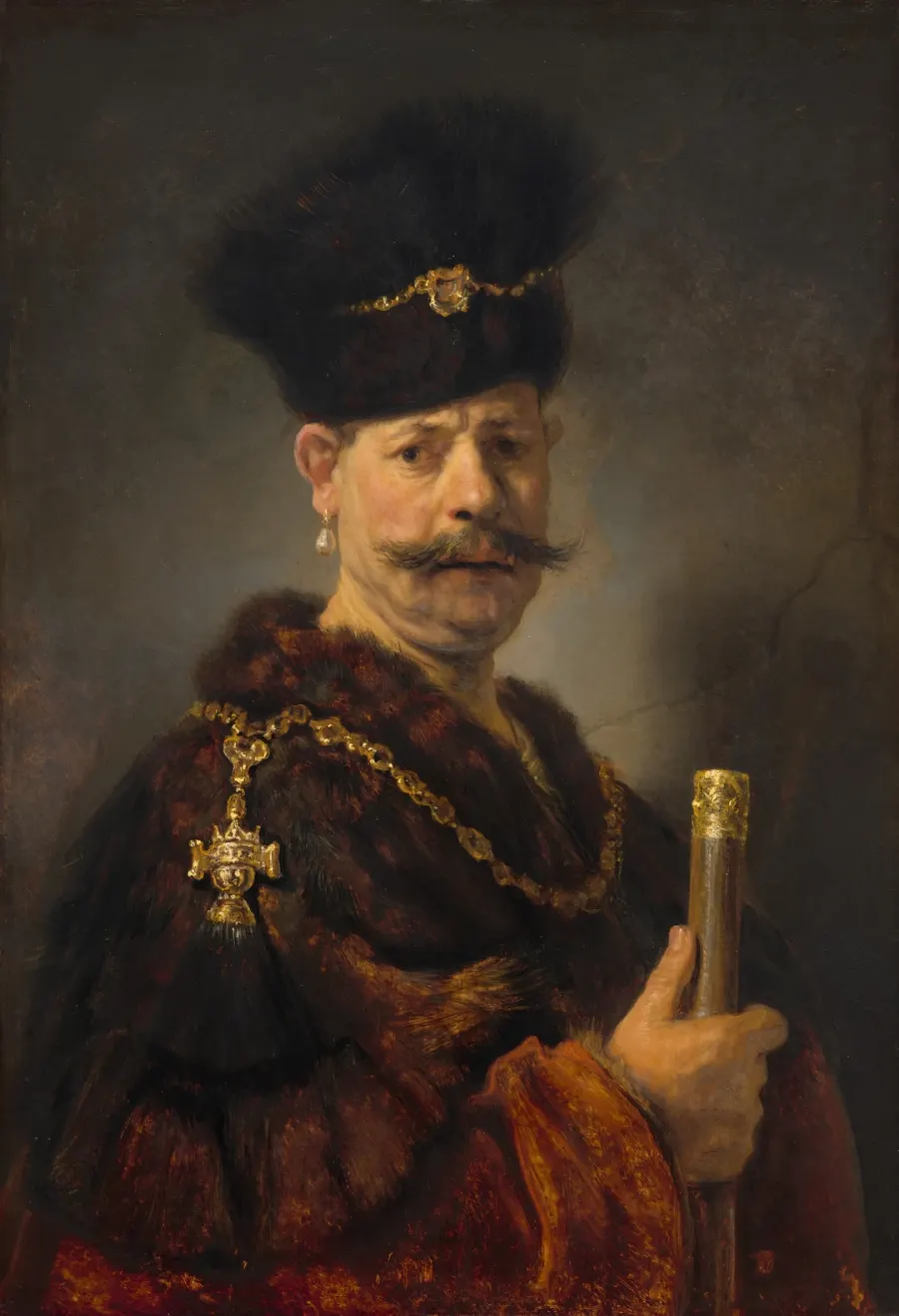 A Polish Nobleman by Rembrandt van Rijn, 1637, oil on canvas