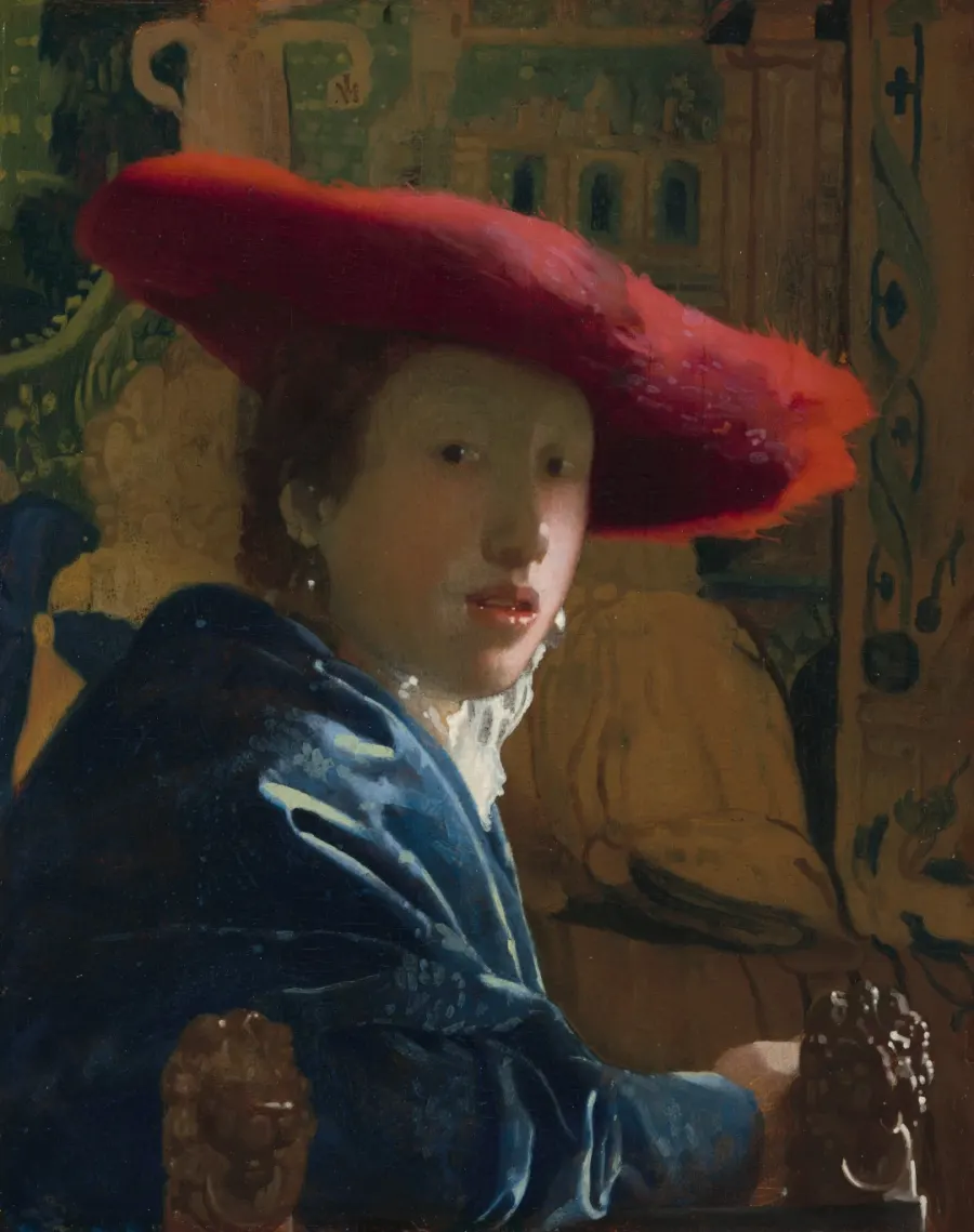 Girl with the Red Hat by Johannes Vermeer, c. 1669, oil on panel