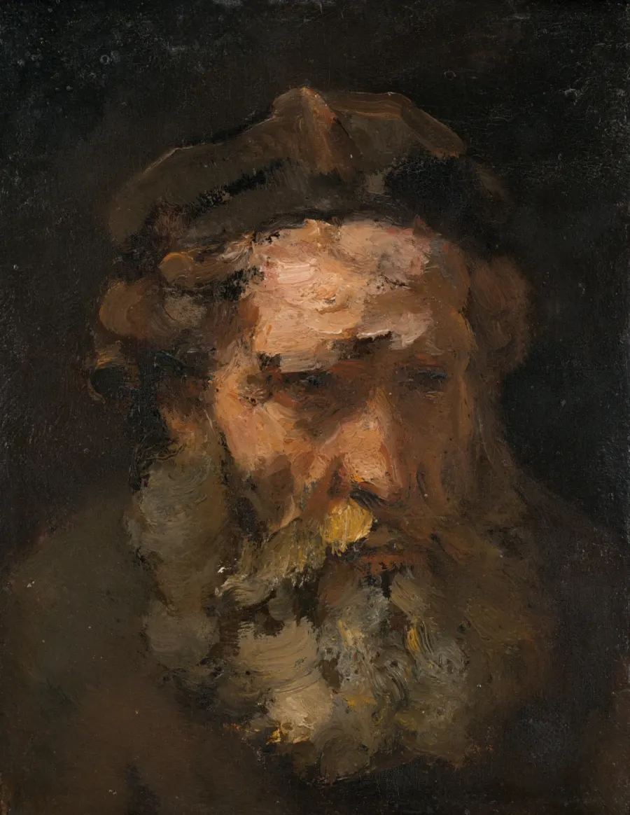 Head of Saint Matthew, Dutch 17th Century, probably early 1660s, oil on panel