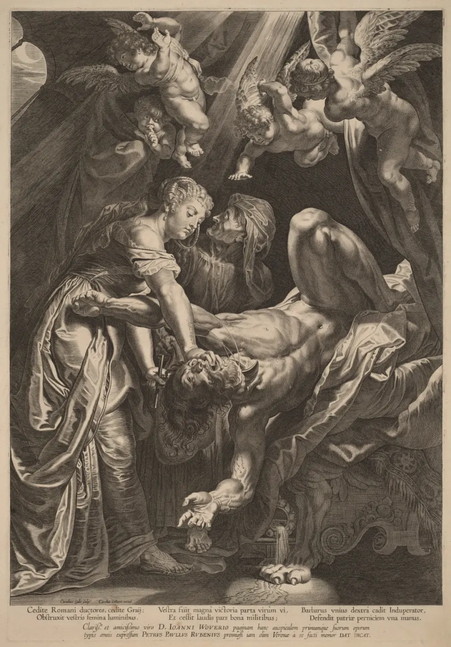 Judith Beheading Holofernes by Cornelis Galle I, c. 1610, engraving